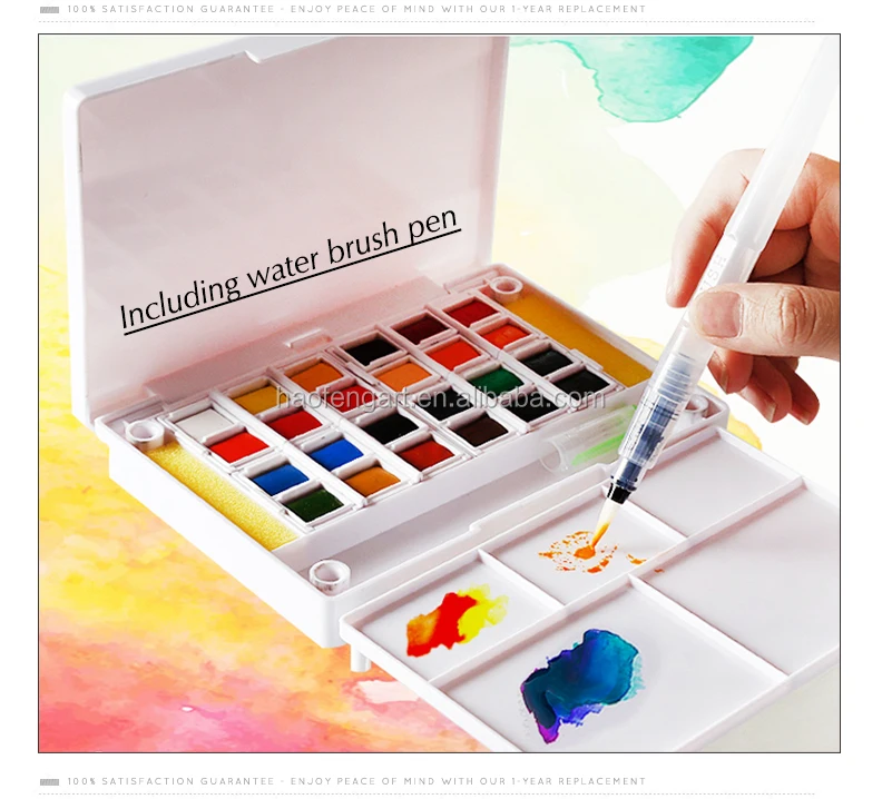 Superior 36/48/60 Colors Folding Solid Watercolor Paints Set with Met –  AOOKMIYA