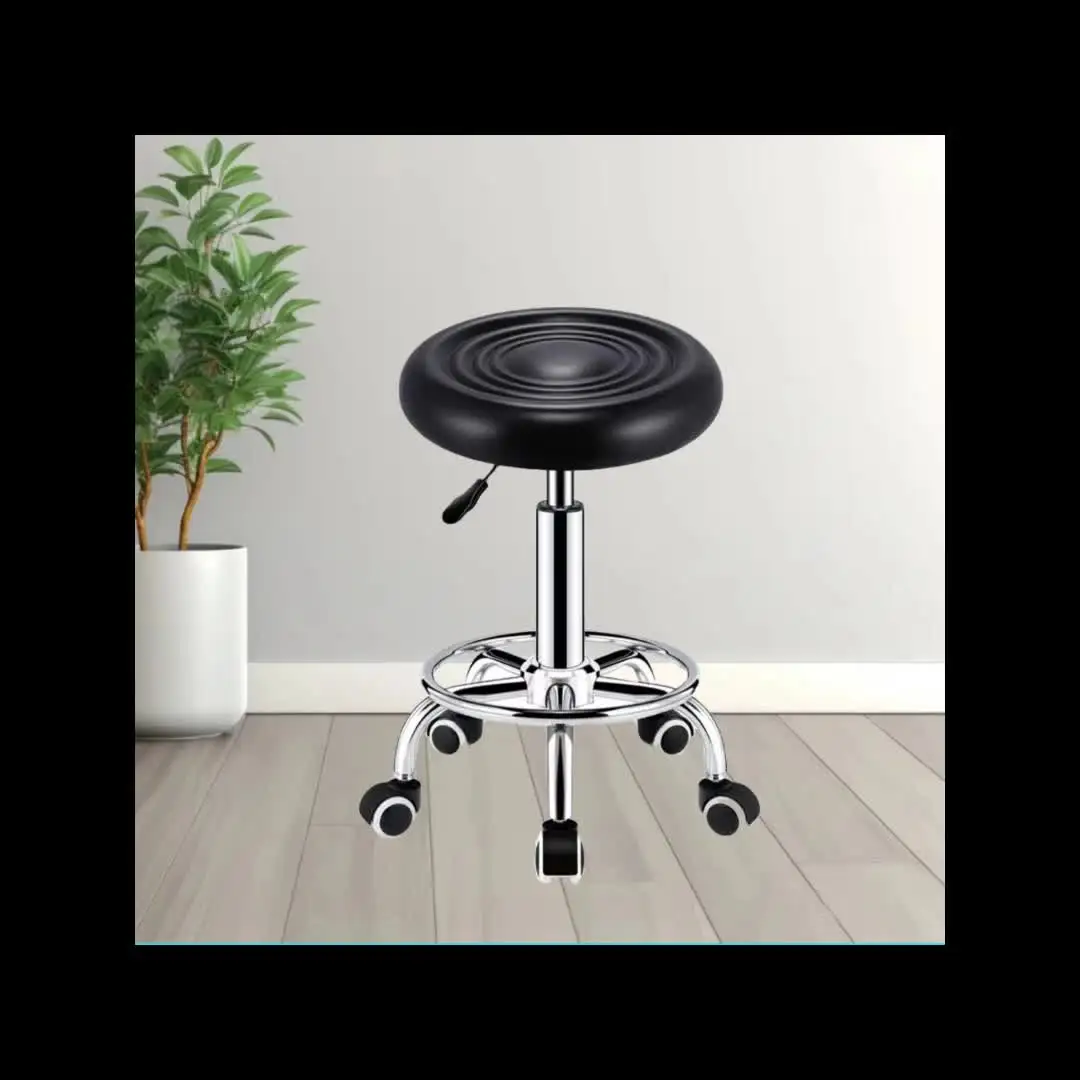 Round Stool Barber Beauty Pulley Chair Swivel School Bar Stools