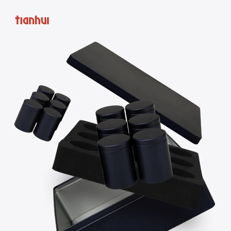 
Hot Sale Wholesale Accept Custom Popular High Quality Eco-friendly Gift Box with 12 Tin Canisters 