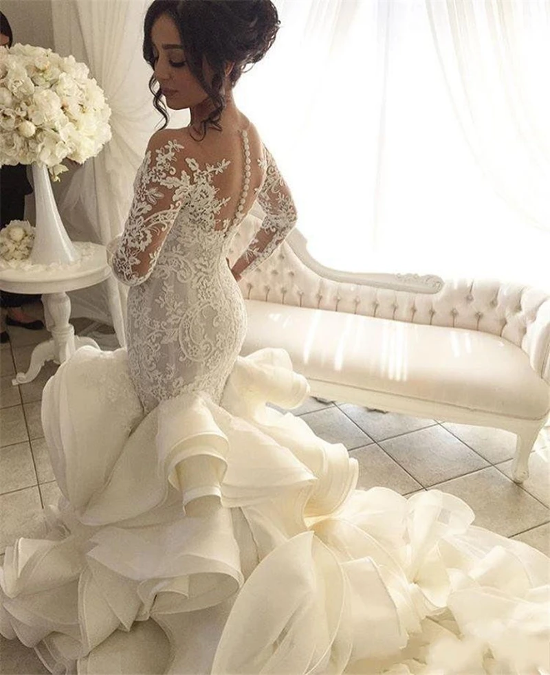 Mermaid Tail Wedding Dress Bridal Gown ...