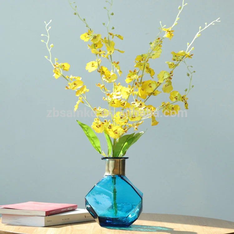 Hand Blown Colored Flower Glass Vase For Home Decoration Buy Flower Murano Glass Vases,Colored