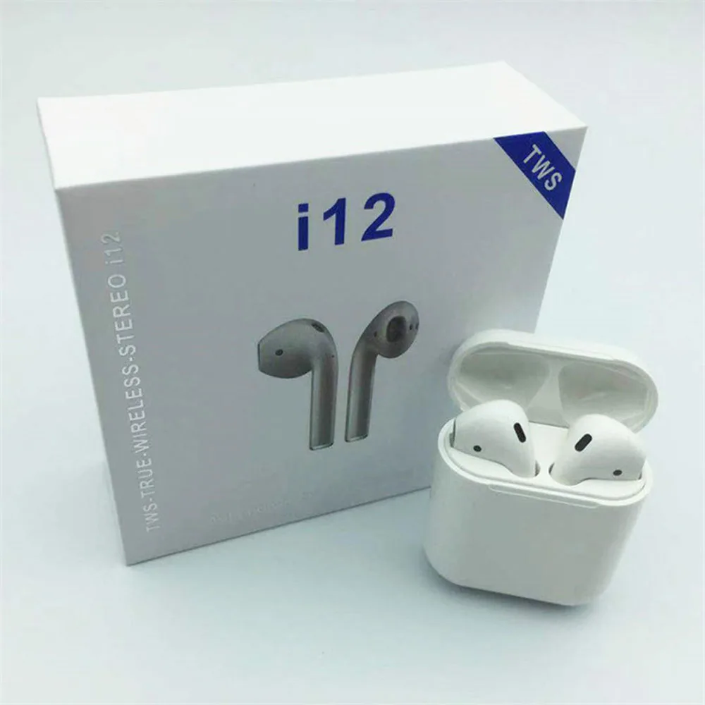 2019 Amazon top seller I10 I12 TWS V5.0 sport Bluetooth earphones earbud i12 with Double earphone magnetic charging box - ANKUX.COM