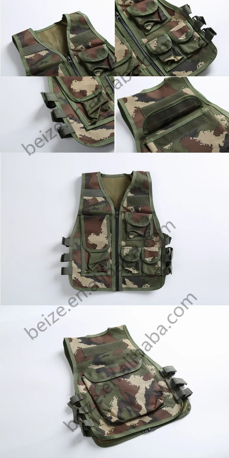 NEW Kids Army All Terrain Camo Assault Vest  Fits Ages 5 13 Yrs FREE SHIPPING 