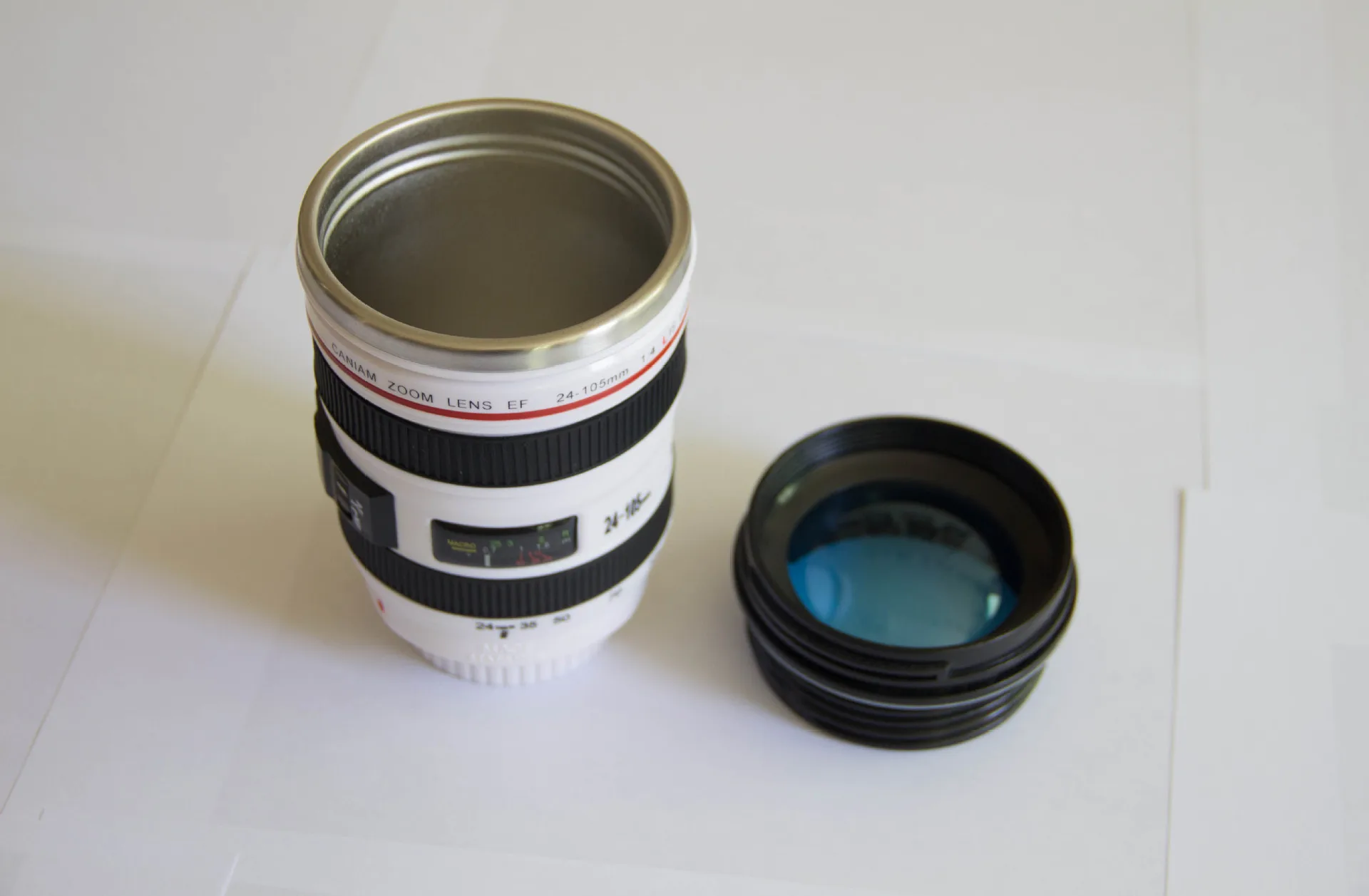 Wholesale 14oz/350ml Novelty Gift Stainless Steel Camera Lens Coffee
