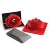 Premium Wedding Proposal Ring Display Magic Red Custom Flower Jewelry Gift Box