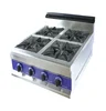 Chinese 4 burner table top stainless steel gas range with CE