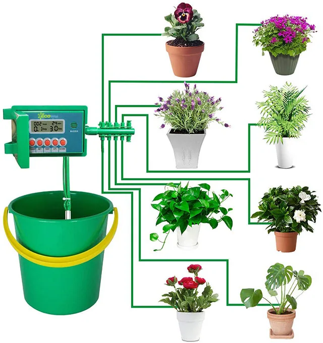 Houseplants Watering System Kit DIY Micro Automatic Drip Irrigation Kit Automatic Watering for 30 Days on Business Trip Can Self Watering 10 Pots Fl Clear Illustrated Instructions with Video 