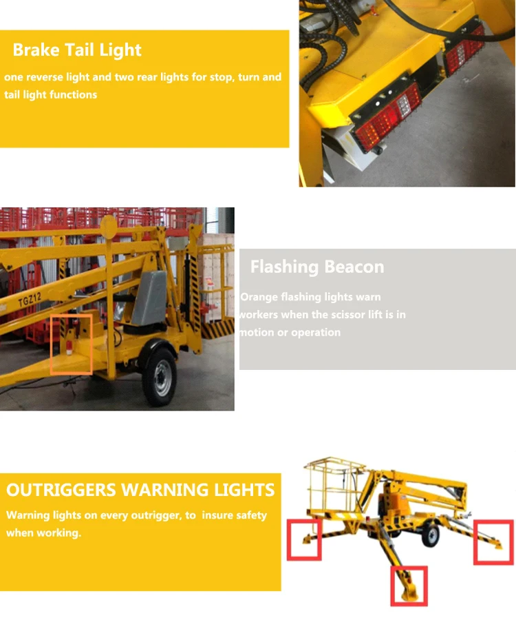 china cherry picker spider lift man boom lift aerial work platform trailer mounted articulating telescopic towable boom lift