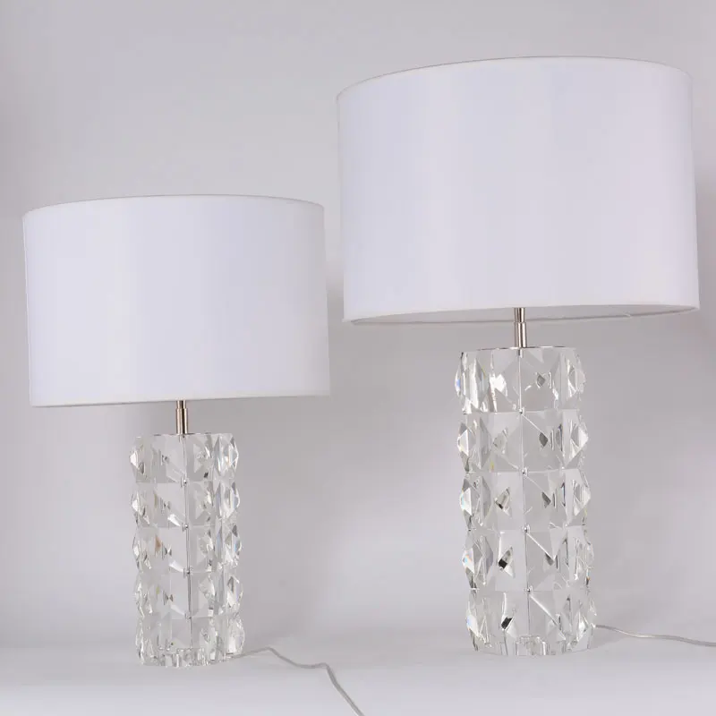 Modern Home Hotel Bedroom Living Room Office Side Table Light K9 Clear Crystal Lamps Alien Prism Crystal Table Lamp