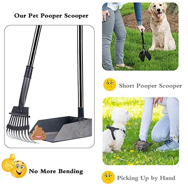 Portable Metal Long Handle Pet Dog Poop Pooper Scooper Trat And Rake / Poop Scoop Buy Pooper