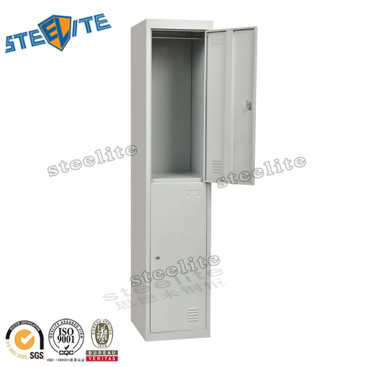 Two Tier Key Steel Lock Safe Changing Room Clothes Locker/wardrobe