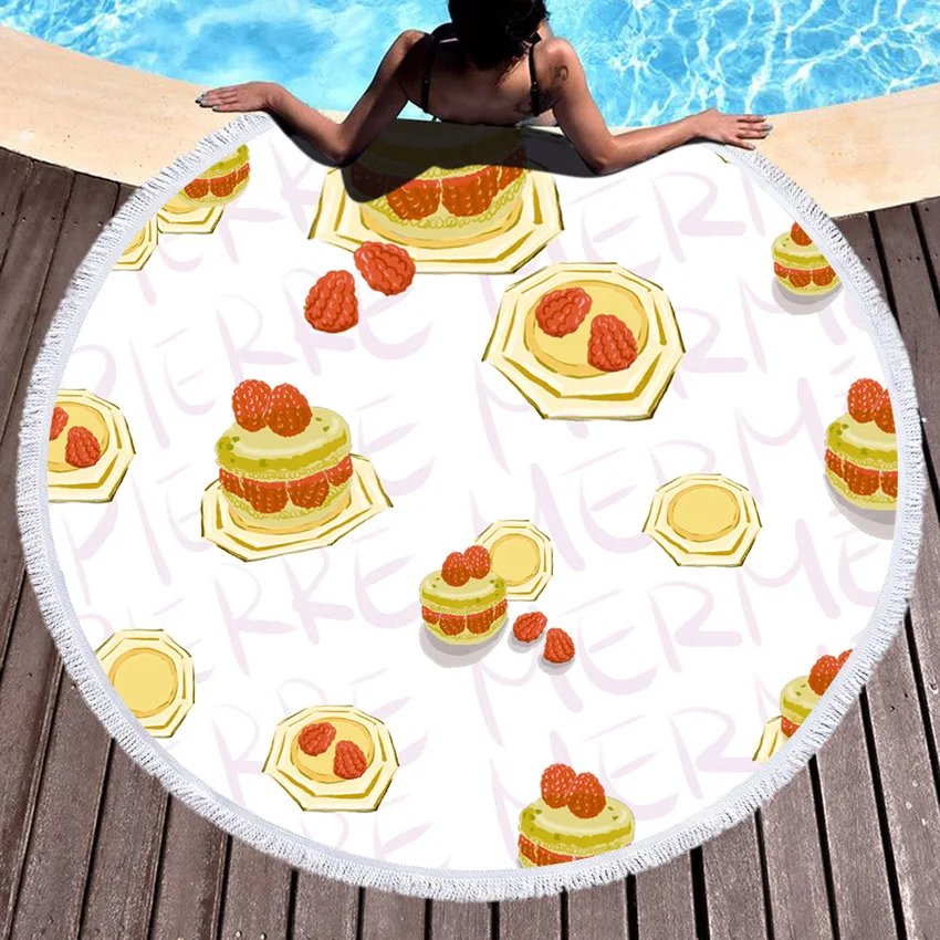 round beach towel