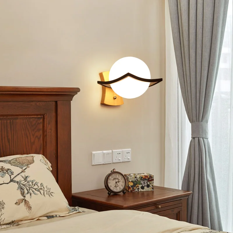 2019 hotsale Factory Price top grade customization fancy wood indoor wall lamp warm white color lighting