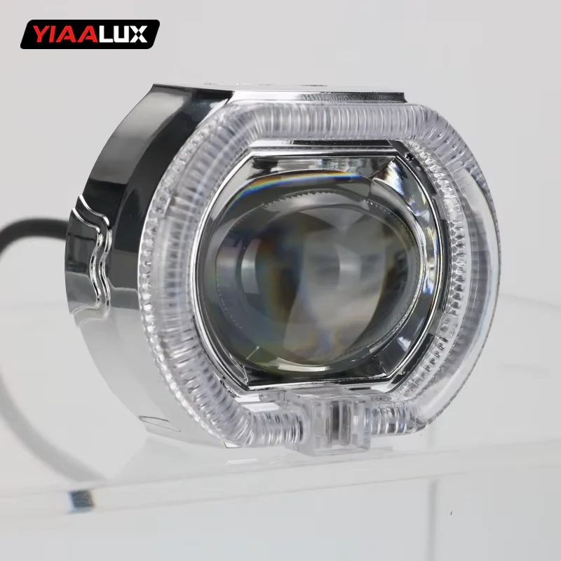 Motorcycle 2.5 Inch Led Built-In Headlights Full Ring Devil'S Eye Lens High and Low Spotlights Universal Headlights supplier
