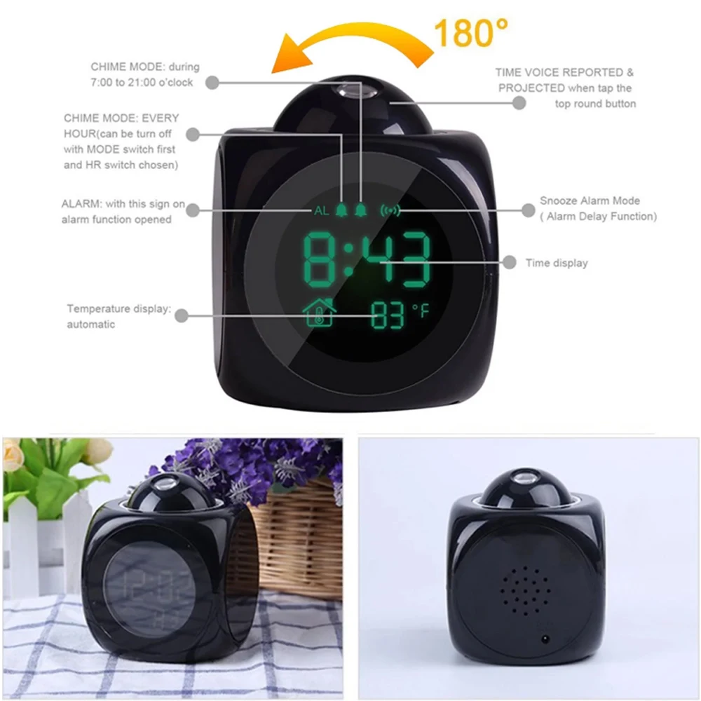 Wholesale Cheap Projector Led Table Clock Mini Wake Up Projection Alarm