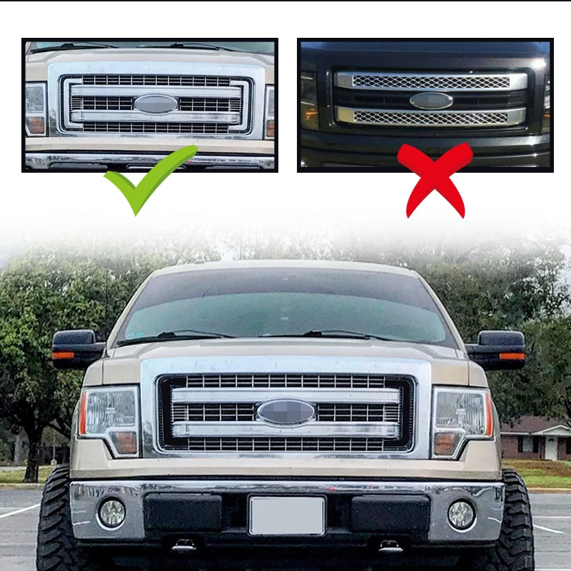 Tonsya One pair Switchback White/Amber LED Fit For 2009-2014 Ford F150 Grill DRL Daytime Running Lights Turn Signal Lights Color White 