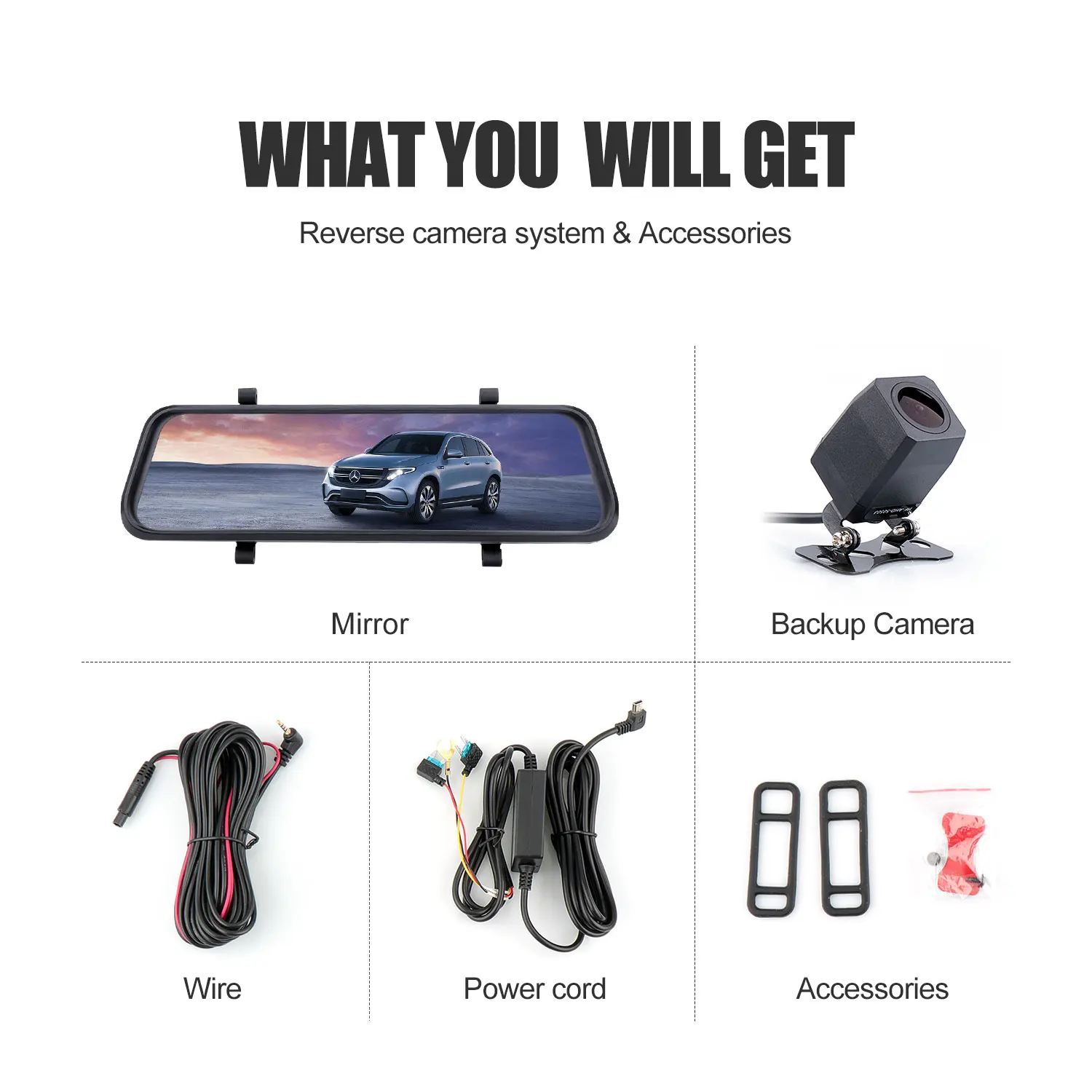 Main Product 9.66inch Full Hd Car Rear View Camera Mirror Dash Cam Car ...