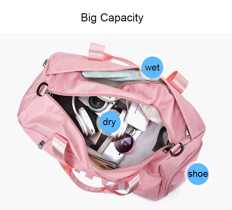 Waterproof Fitness Yoga Bag Sports Gym Bag Women Duffel Travel Bag for Wholesale.jpg