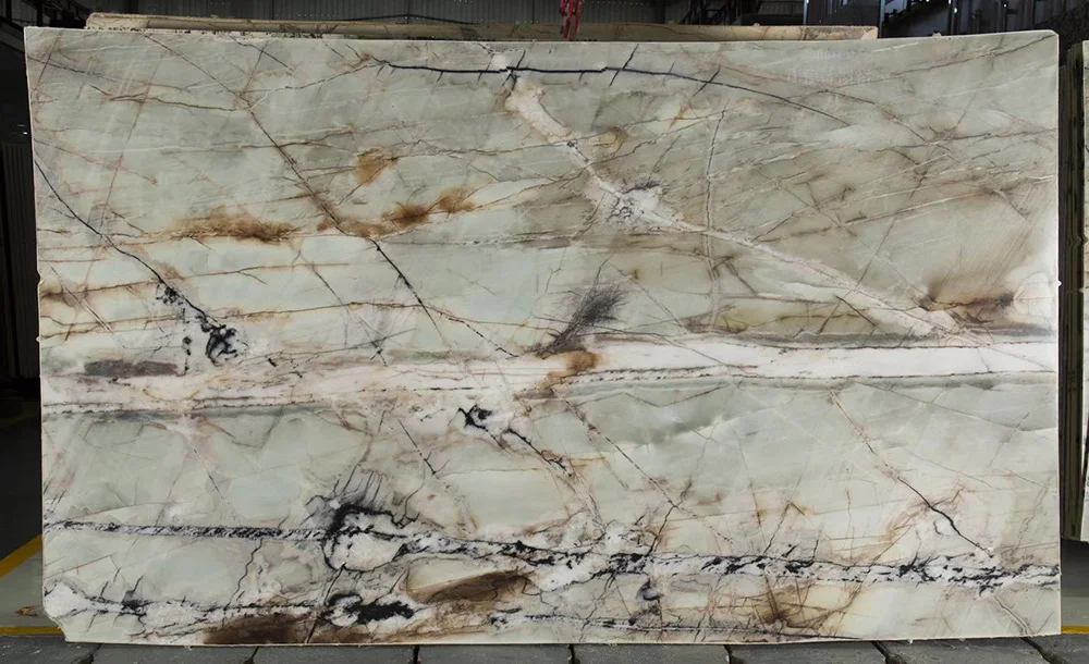 Brazilian Cristallo Tiffany Quartzite Green Exotic Quartzite Slabs ...