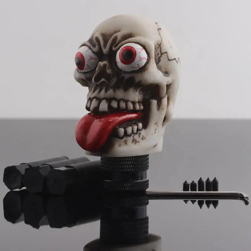 Car Truck Red Tongue Skull Manual Gear Stick Shift Shifter Lever Knob Universal