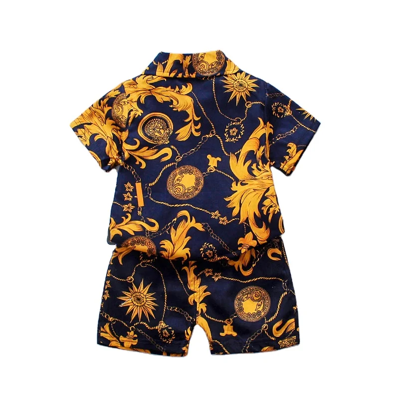

Summer Children Natural Printing Boy Short Sleeve Shirts Simple Cartoon Korean Style Cotton Kids Tops