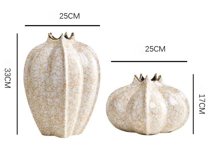 Creative luxury ceramic dried flower vases for hotels