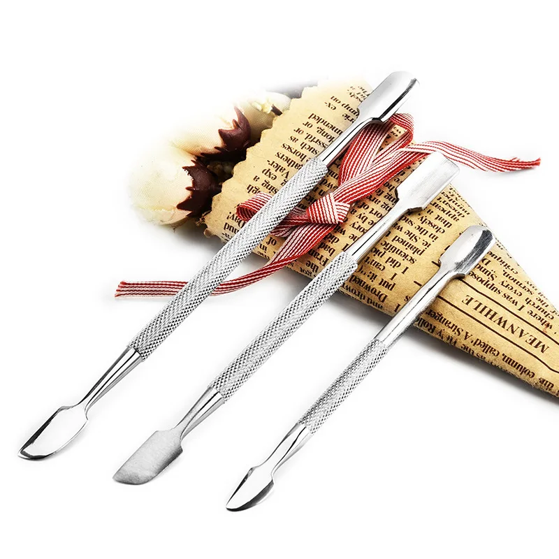 product factory direct cheap pink nail cuticle pusher manicure tool with stainless steel various nail colors-4