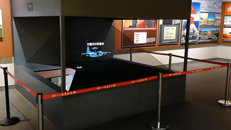 32 inch 3 sided advertising display advertising 3D hologram display pyramid