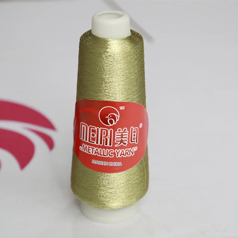 
S Type Polyester Metallized Film Metallic Knittingthread Yarn With Different Colors 