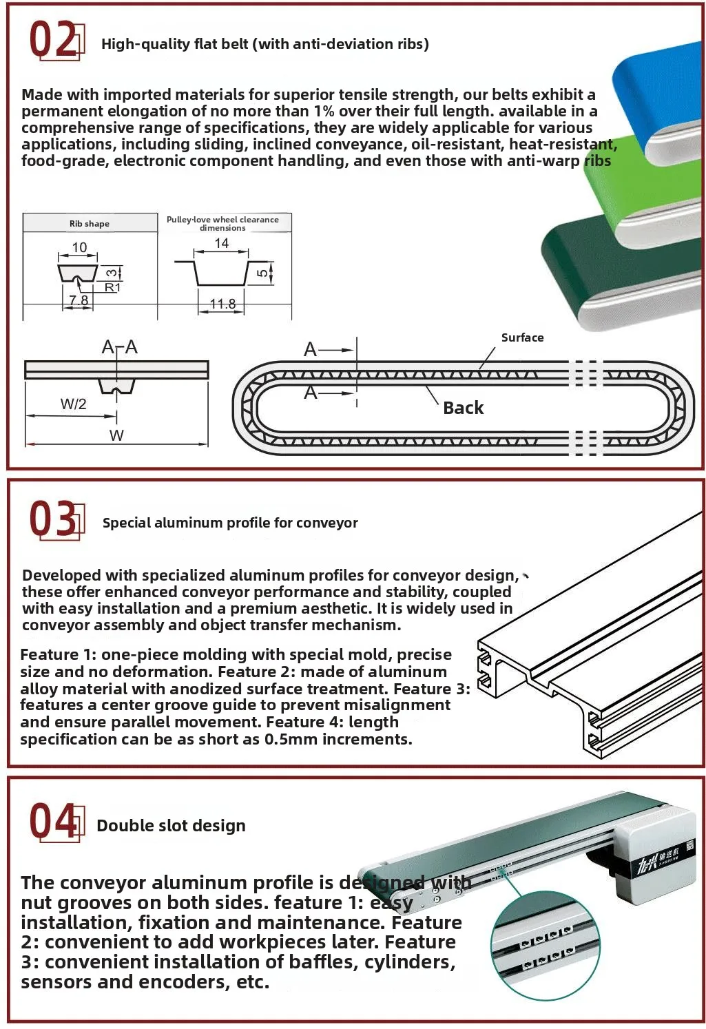 Custom Automatic Injection Molding Punching Machine Small Fixture Linear Return Type Conveyor Belt Line Clamp Aluminum Profiles supplier