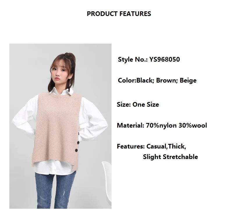 Venta Al Por Mayor De Fábrica,Suéter Tejido Para Mujer,Moda,Suéter De  Cuello Redondo,Chaleco Con Botón Y Lazo - Buy Chaleco De Cuello  Redondo,Suéteres De Mujer,Suéter Product on Alibaba.com