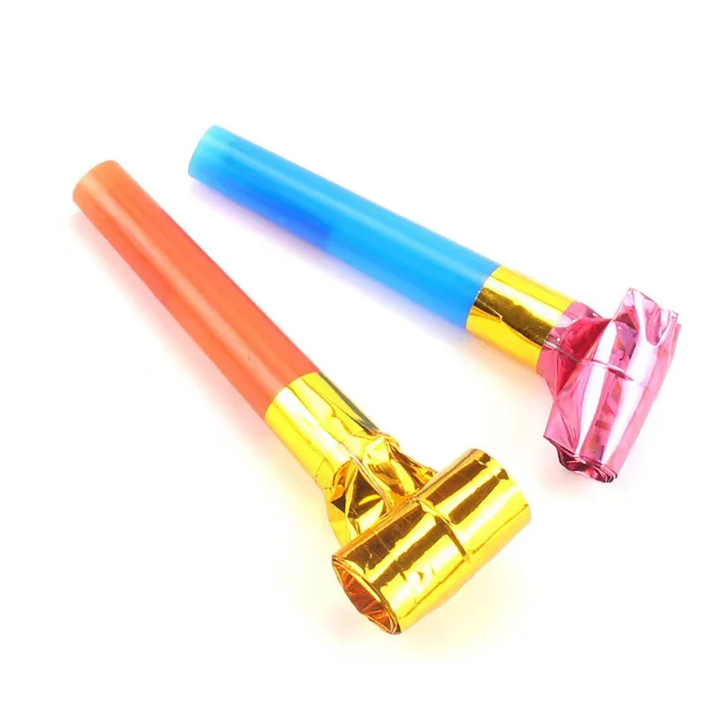 100 Pcs/ Lot Blowing Dragon Whistle Funny Colorful Whistles Kids ...