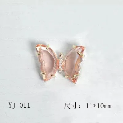 3d Butterfly Nail Art Charm Decoration Nail Art Accessories INS Three-Dimensional Crystal Butterfly Nail Art .jpg