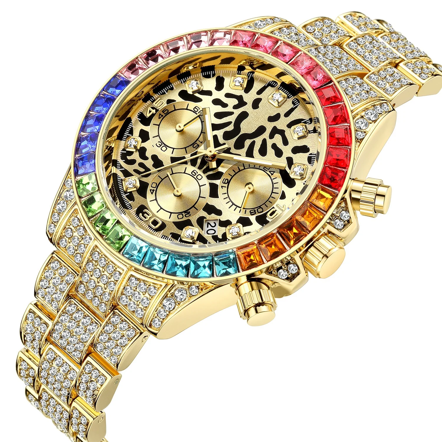 

22k gold watches for men diamond watch,5 Pieces