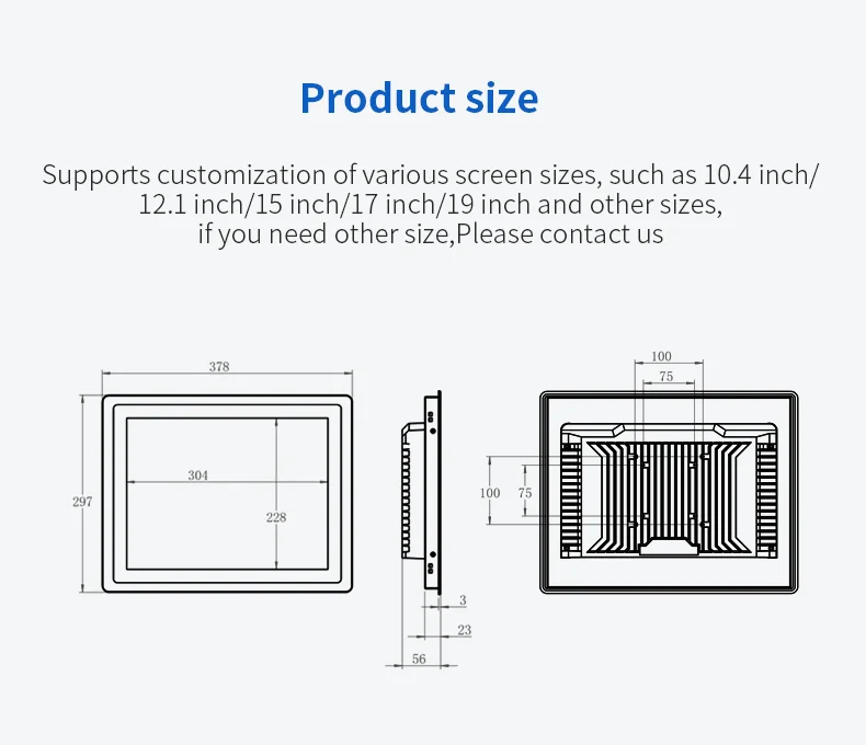 Hot Sale 10.4/12.1/15/17/19 Inch Full Colo HD Resistive Screen Android System Embedded Industrial Touch Panel Pc