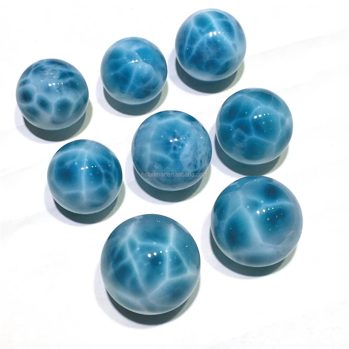 Natural Larimar Cabochon Ball Shape For Gemstone And Jewelry ...