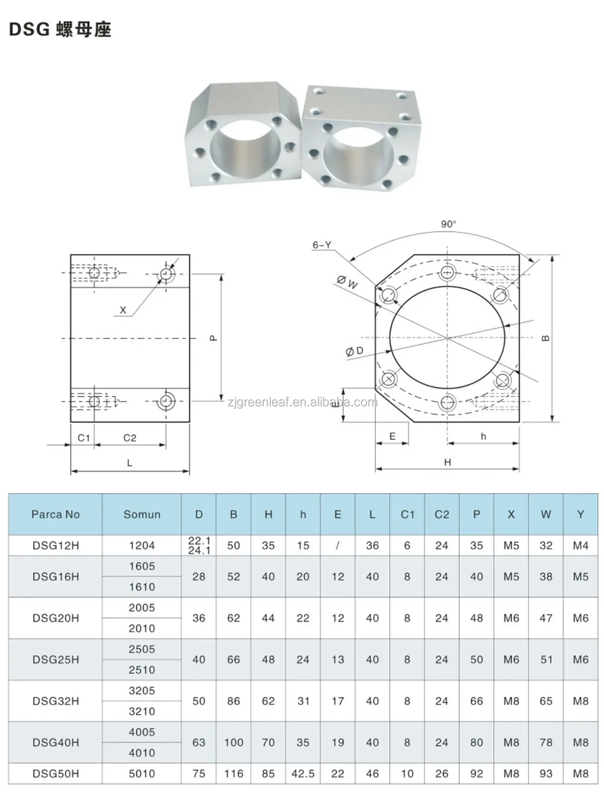 Support En Aluminium Pour Ecrou à Billes SFU1604 1605 1610 - Diamètre Intérieur 28 Mm - Pour CNC, Impression 3D