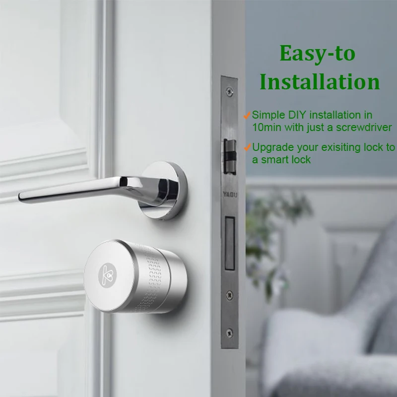 AIRBNK Electronic Keyless Entry Door Euro Bluetooth Smart lock Cylinder Digital Smart Door Lock TTlock Zigbee Tuya Smart lock - ANKUX.COM