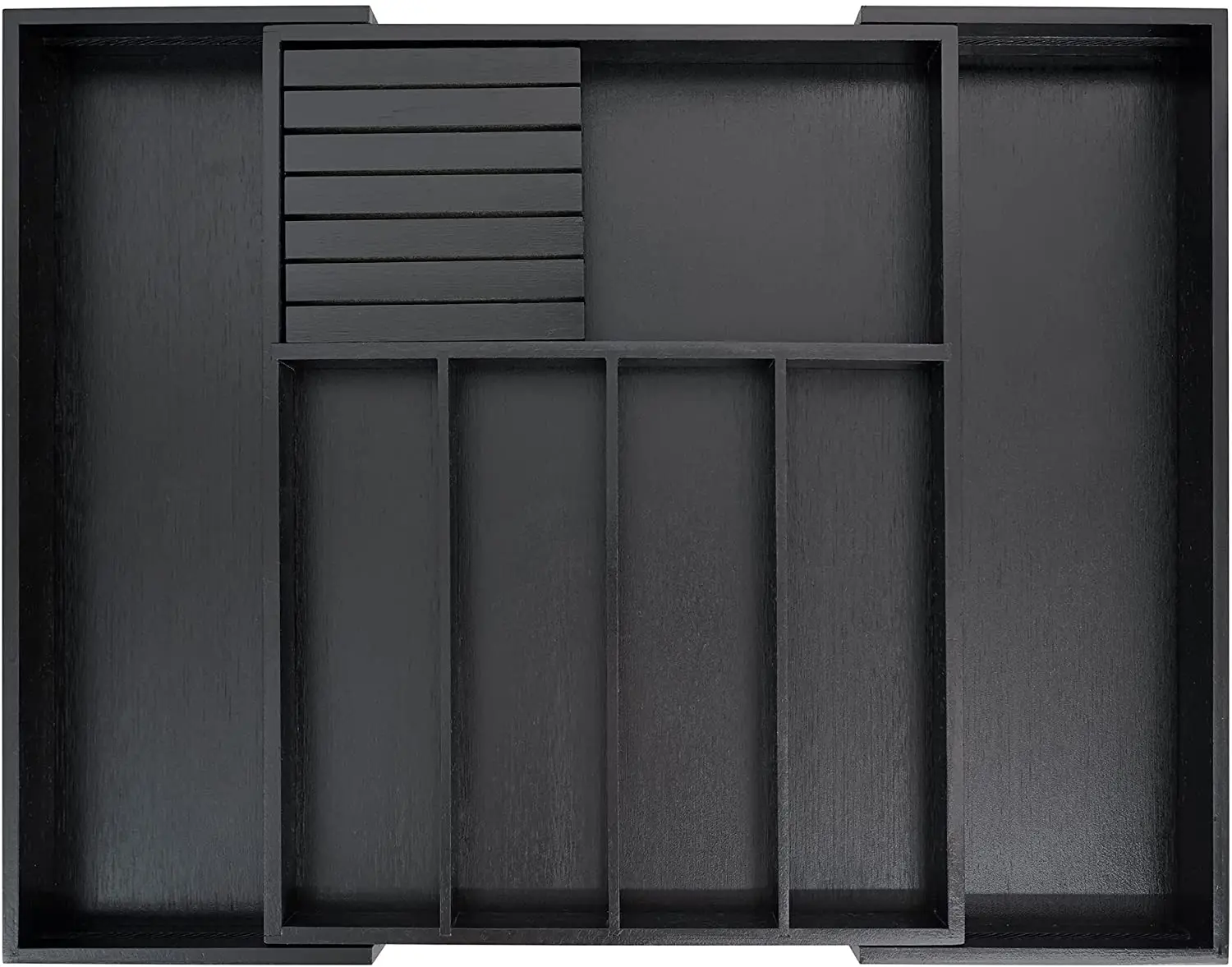 Bamboo Expandable Drawer Organizer Adjustable Cutlery Tray For