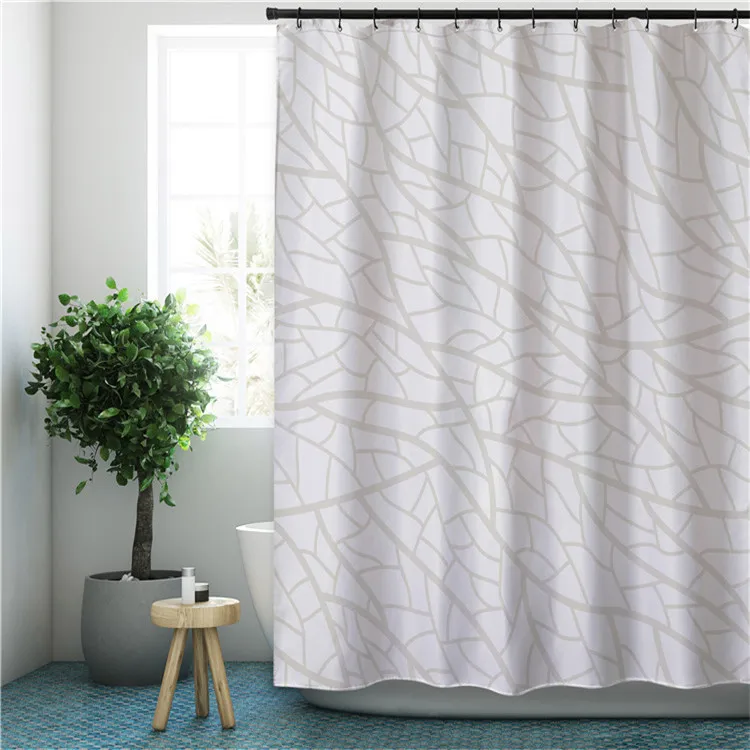 定制白色酒店淋浴帘衬里浴室淋浴帘面料 - buy shower curtain white