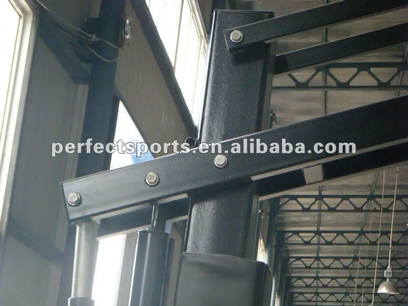 54" Basketball System Adjustable Hoop Backboard Court Net Pole