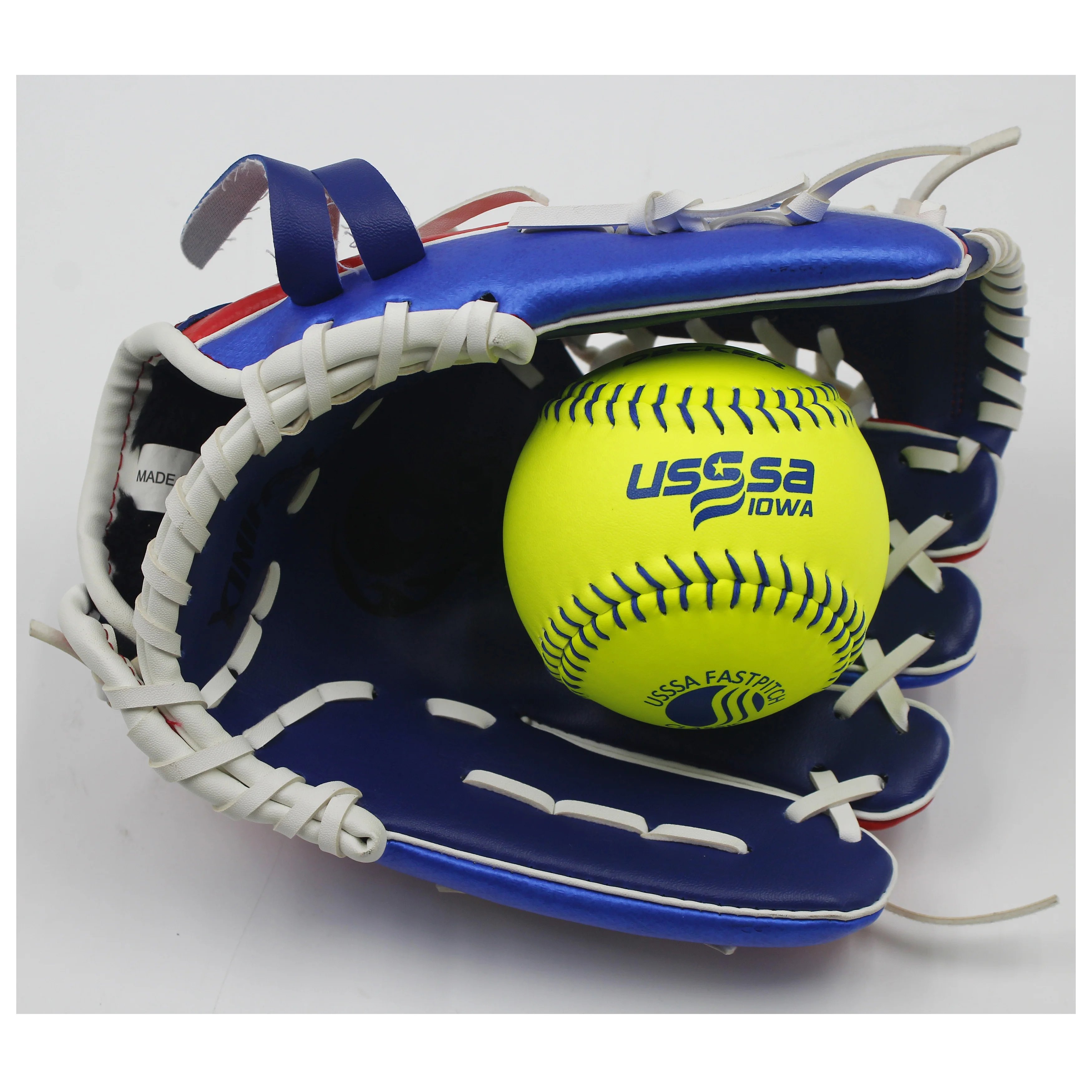 Official Leather Softball Of Usssa Fastpitch Classic Blue Seams Poly ...