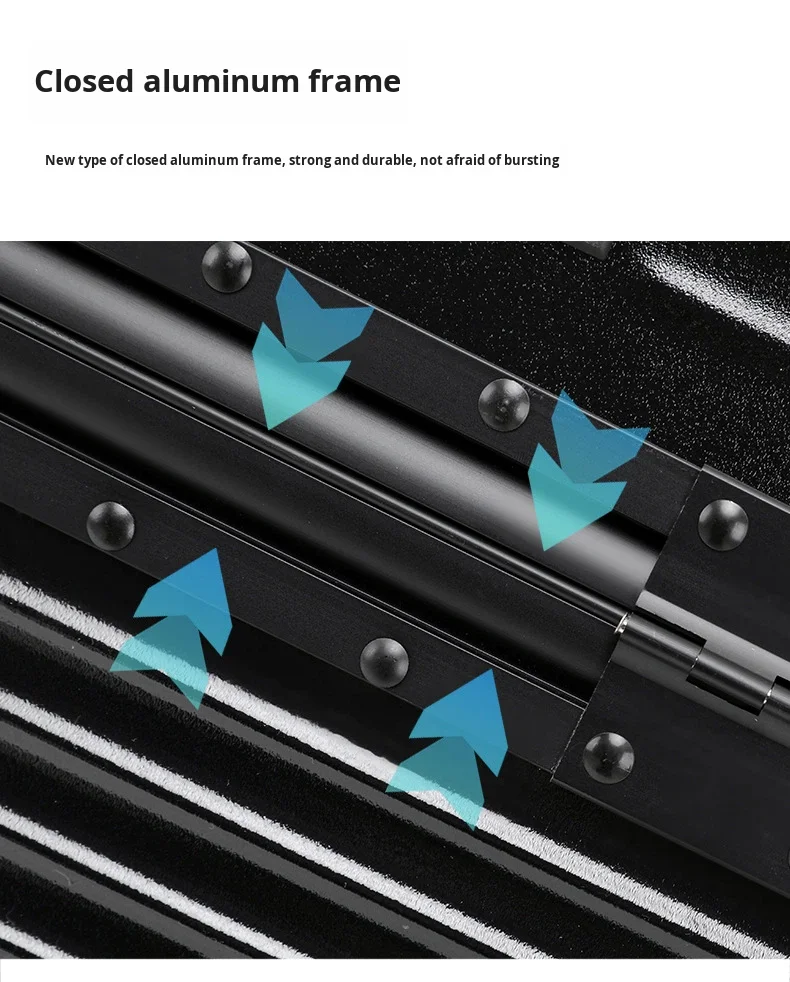 product 18 20 aluminum frame cabin carry on trolley case handheld luggage for photography tools  beauty instruments pilot case-10