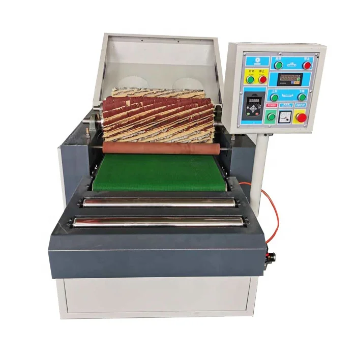 Wood Polish Sanding Machine 630mm Width Two Roller Wood Brush