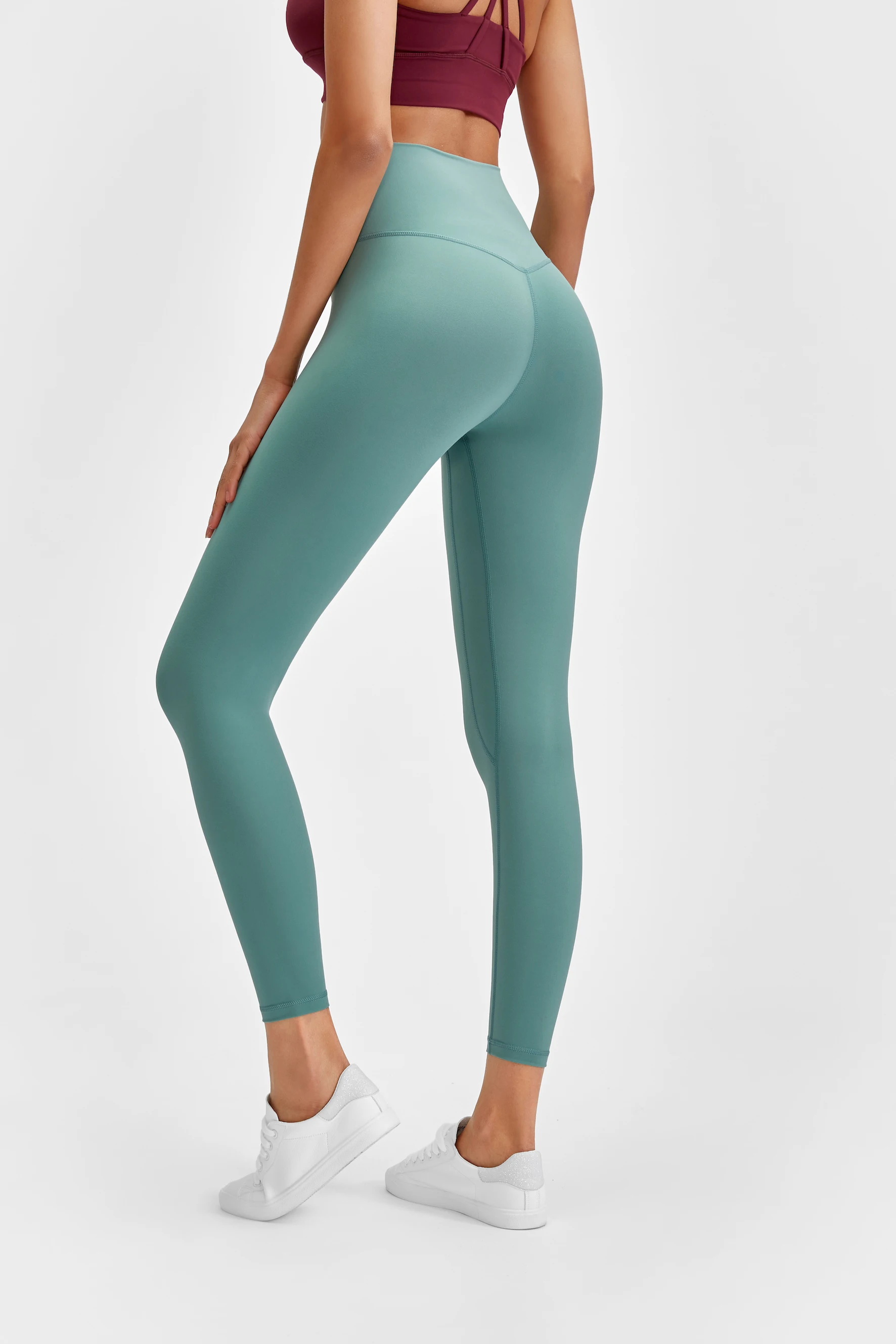 High Waisted Nylon Spandex Sports Tights Women Yoga Pants - Buy Women ...
