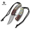 Good choice for outdoor life damascus folding hunting knife