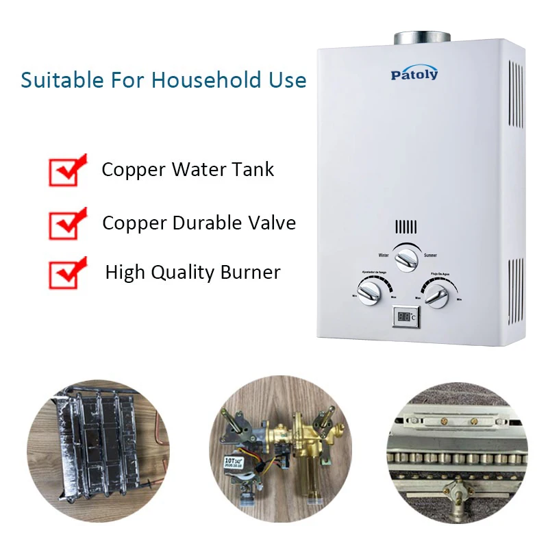 6l To 12l 14l 16l 20l 24l Natural Gas Boiler Shower Instant Gas Propane