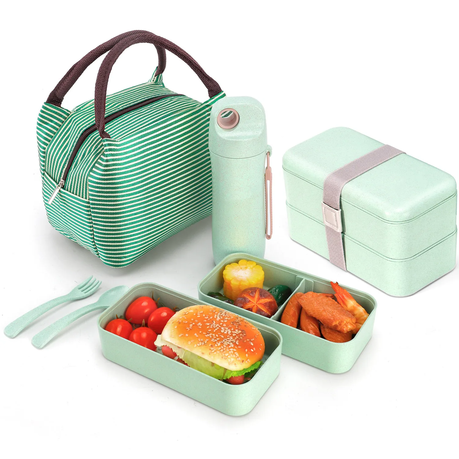 children's lunch box with bottle holder