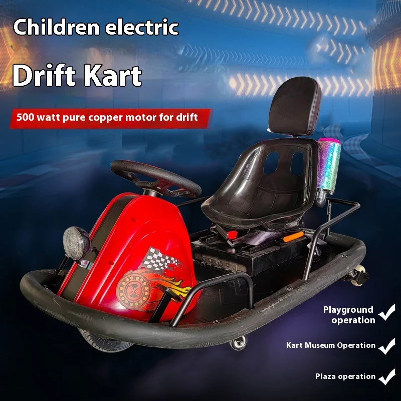 Children's Electric Drift Kart Battery-Powered Indoor/Outdoor Bumper Car for Home Use and Commercial Amusement Shopping Malls