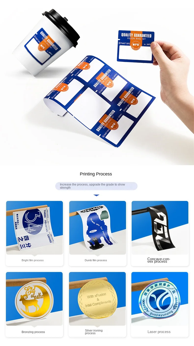 Sticker Batch Code Adhesive Label Sticker Custom PVC Transparent Sealing Multi-Shaped ...